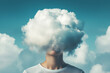 © Ram - Surreal concept of person with cloud head, dreamlike imagination, creative thinking, abstract art, mind in the clouds, fantasy portrait, unique vision, artistic expression, surrealism, whimsical