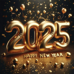 Wall Mural - Happy new year 2025