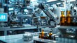 © irissca - Detailed view of a robotic chemical synthesis machine performing automated laboratory tasks in a modern research facility