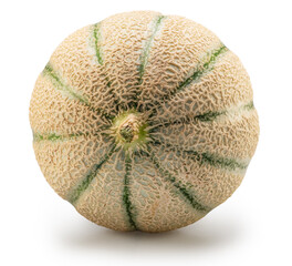 Wall Mural - Cantaloupe melon isolated on white background. File contains clipping path.