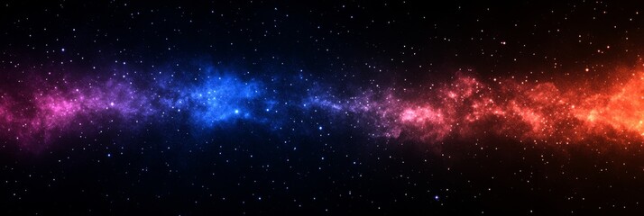 Wall Mural - A deep space gradient background fading from dark blue to rich purple with subtle starlike speckles evoking the vastness of outer space and a sense of mystery