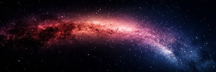 Wall Mural - A deep space gradient background fading from dark blue to rich purple with subtle starlike speckles evoking the vastness of outer space and a sense of mystery