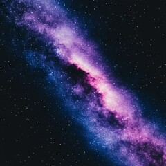 Wall Mural - A deep space gradient background fading from dark blue to rich purple with subtle starlike speckles evoking the vastness of outer space and a sense of mystery