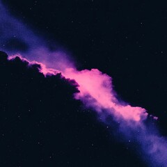 Wall Mural - A deep space gradient background fading from dark blue to rich purple with subtle starlike speckles evoking the vastness of outer space and a sense of mystery
