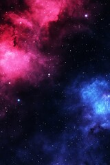 Wall Mural - A deep space gradient background fading from dark blue to rich purple with subtle starlike speckles evoking the vastness of outer space and a sense of mystery