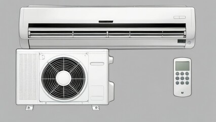 Wall Mural - what does an air conditioner consist of