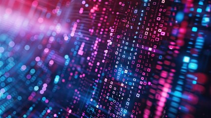 Abstract Digital Binary Code Background
