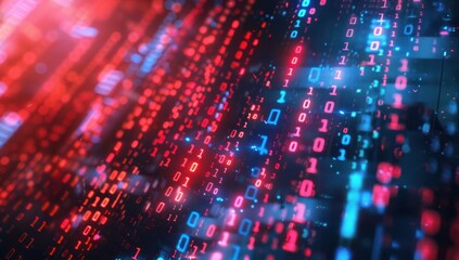 Digital Binary Code Abstract Background