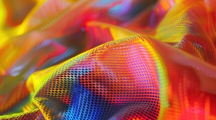Abstract Holographic Fabric Texture