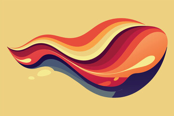 Leinwandbilder - Abstract Background with Wavy Lines in Teal, Blue, and Orange