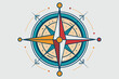 © SaroStock - Colorful Geometric Compass Illustration with Arrows and Directions