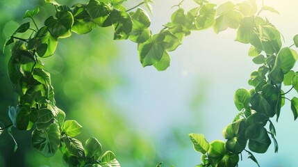 Sticker - Heart Shaped Green Leaves