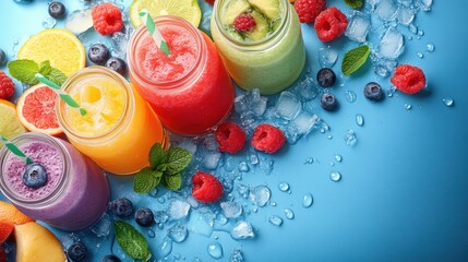 A refreshing summer flyer for a smoothie bar special