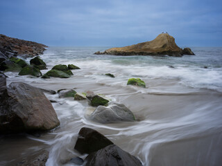 Soft waves meet the California coast in Dana Point