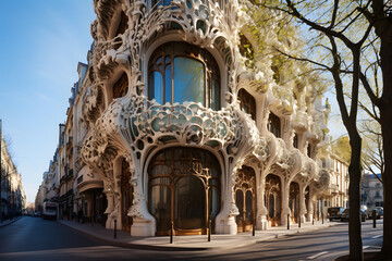 Paris landmark Lavirotte building facade featuring