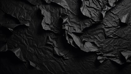 A black torn paper backdrop, creating a dramatic effect with space for your text or design.