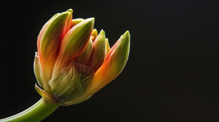 Canvas Print - Close-up of a Budding Flower