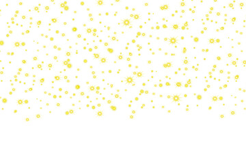 Wall Mural - glistering light particles star dust confetti falling on transparent background. golden glitter star