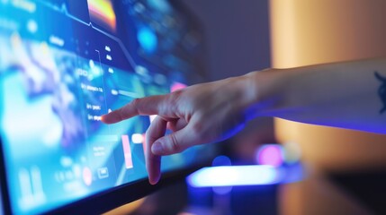 Hand Interacting with Digital Interface