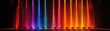 © ฺBonz  Earthsnapper - Rainbow-colored lights in vertical stripes, pulsating with intensity, vibrant and modern stage setup