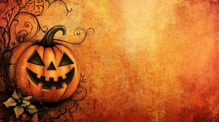 Wall Mural - Happy halloween with a vintage background