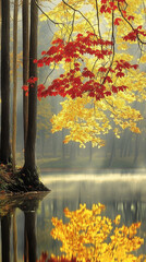 Wall Mural - autumn in the park