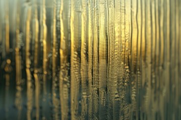 Sticker - Close-up shot of a window with thick frost coverage