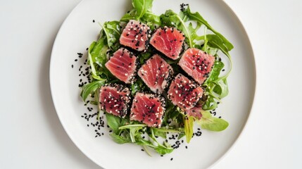 Canvas Print - Tuna Salad With Sesame Seeds