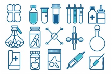 Poster - A collection of medical-related icons for use in various projects