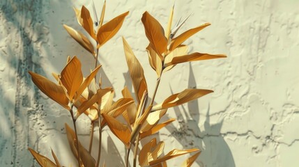 Canvas Print - A close-up shot of a plant with yellow leaves, suitable for use in nature or health-related contexts