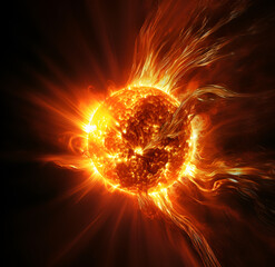 Wall Mural - sun in space