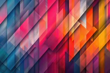 Canvas Print - Abstract patterned background with bright colors and geometric shapes