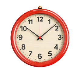 wall clock isolated on transparent background