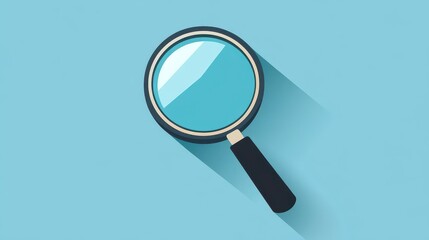 Wall Mural - magnifying glass icon clean vector design search symbol on plain background