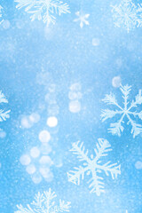 Sticker - Winter snowflake background