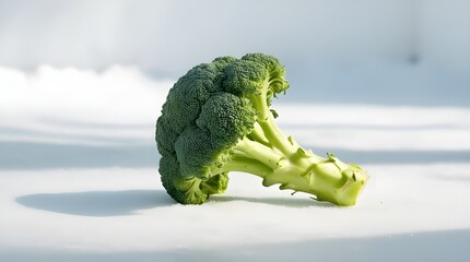 Wall Mural - fresh broccoli, isolated on white background
