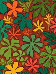 Poster - Tropical Leaf Pattern