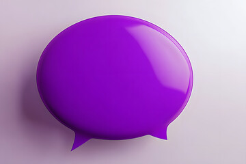 Violet speech bubble isolated