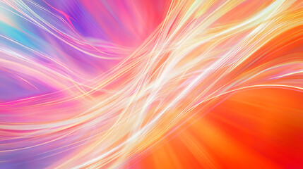 Wall Mural - Vibrant Neon Waves Abstract Art Background