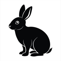 Wall Mural - rabbit silhouette vector