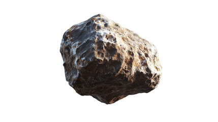 Wall Mural - Meteorite isolated, stone on transparent background 