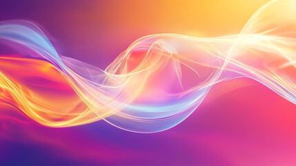 Poster - Radiant Multicolor Wave Flow Abstract Background