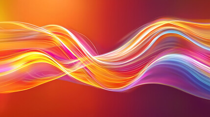Wall Mural - vivid multicolored wave motion abstract art