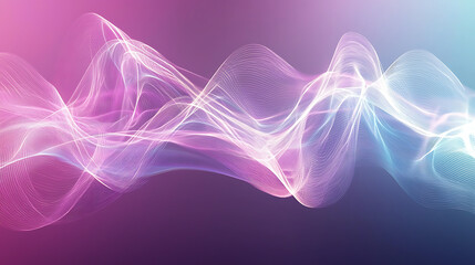 Wall Mural - vibrant neon waves abstract art background