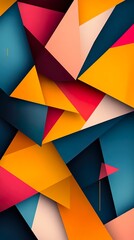 Wall Mural - Abstract 3D shapes in bold colors for vibrant modern design background