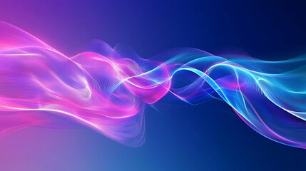 Poster - Colorful Light Waves Abstract Background