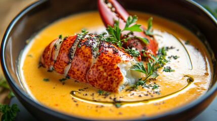 Wall Mural - dish of lobster bisque