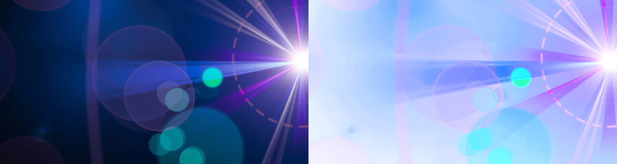 Wall Mural - vibrant blue background with a bright light shining through the center, surrounded by a multitude of