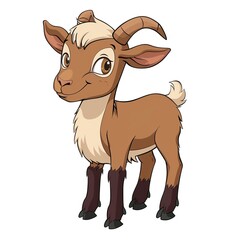 Goat Aether animal cartoon isolated whitebackground 16:9