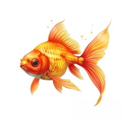 Wall Mural - Goldfish Aether animal cartoon isolated whitebackground 16:9